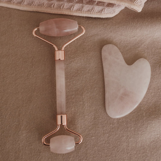 Gua Sha Rose Quartz Crystal Jade